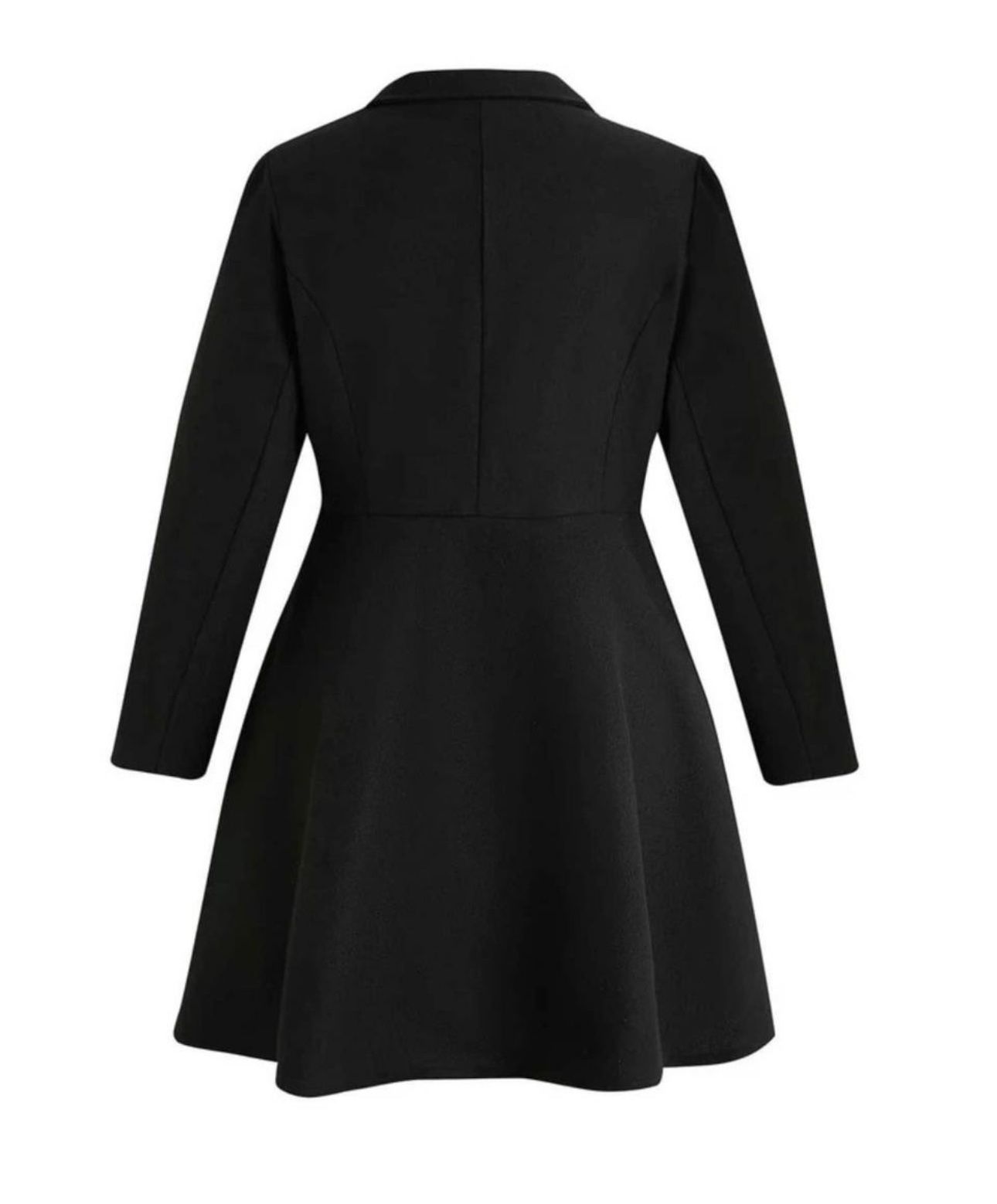 Plus Solid Double Breasted Overcoat - photo 2