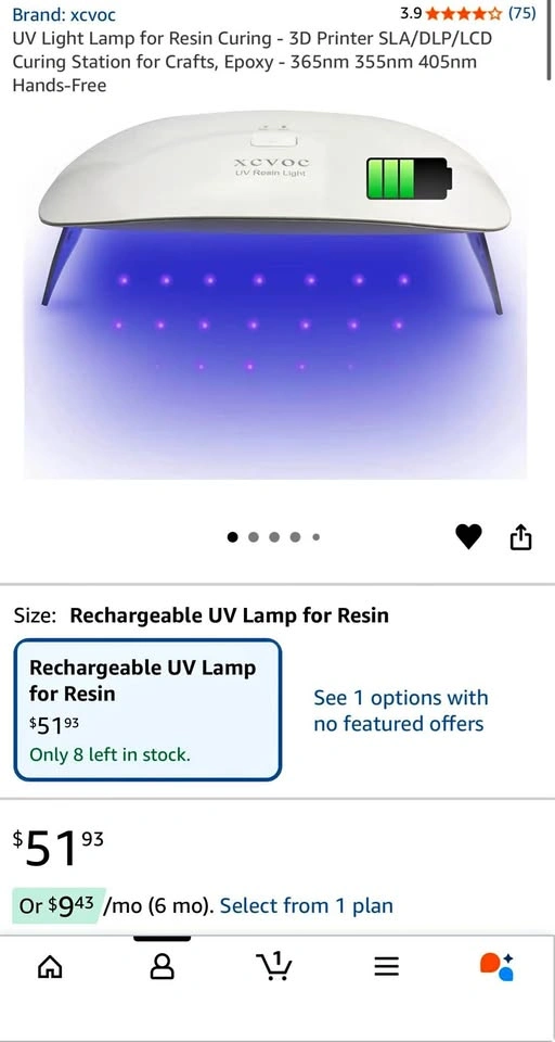Sealed - UV Light Lamp for Resin Curing