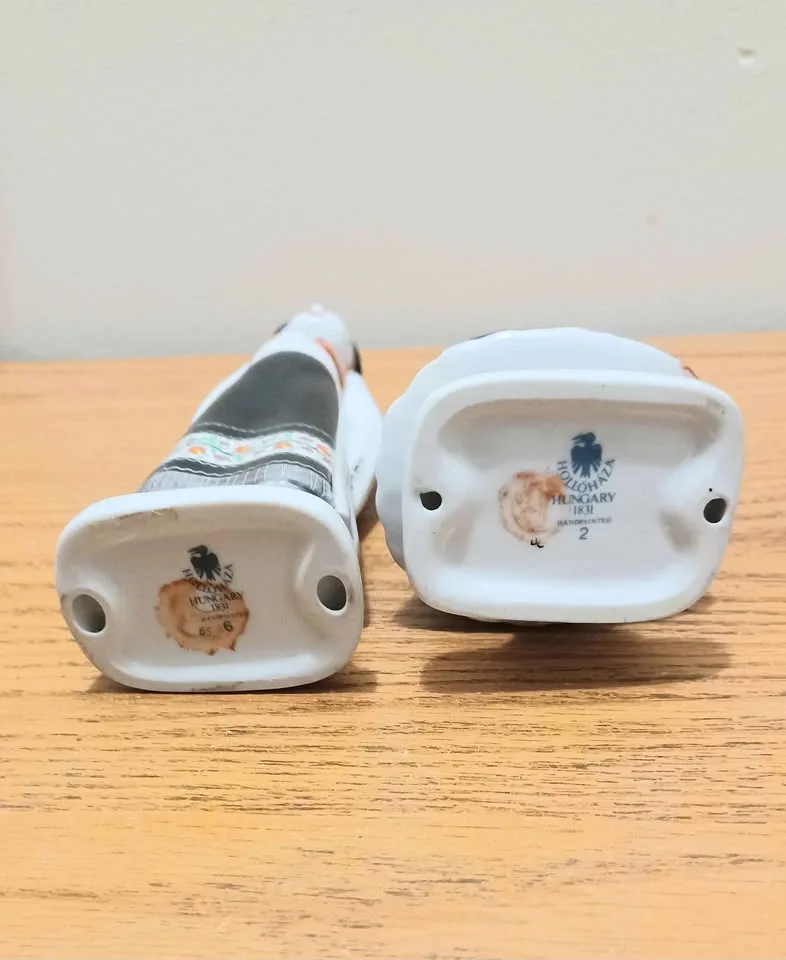 1960's  Handpainted Hollohaza Matyo Girl & Boy Figurines image indicator(6)