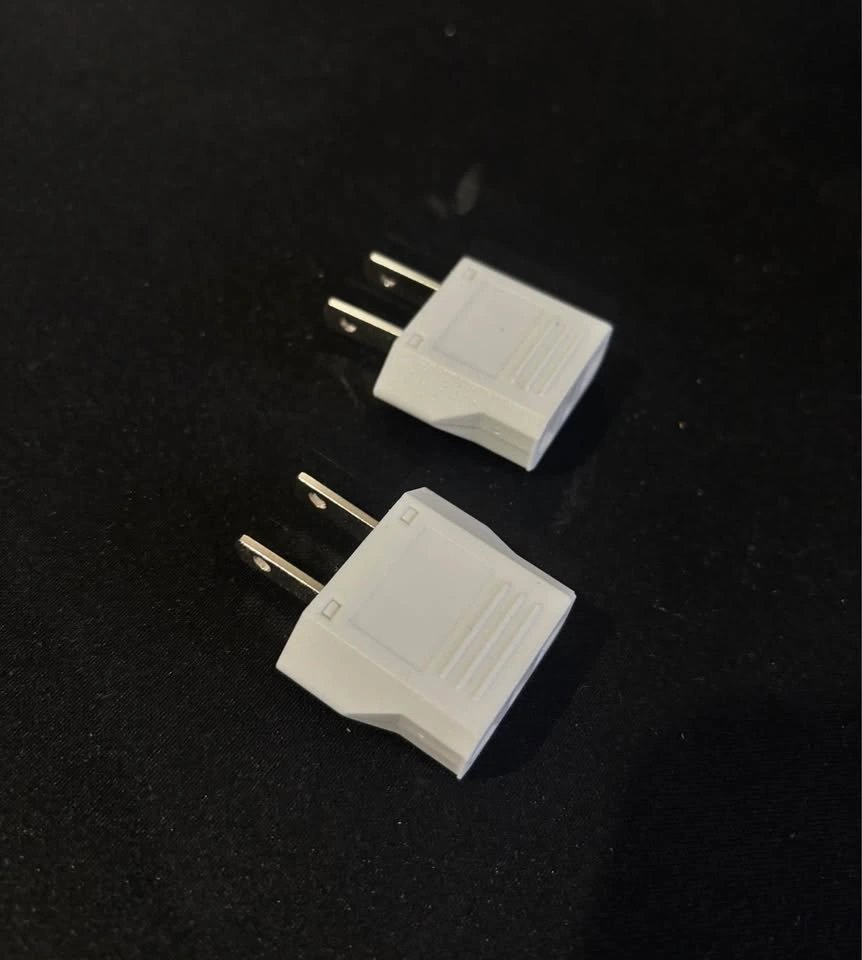 2-Pack European to CA/US Plug Adapter - photo 2
