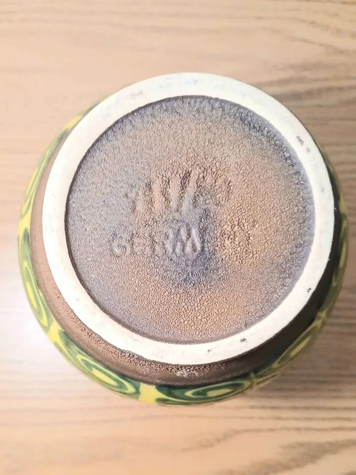 Vtg Mid Century Fat Lava West German Vase image indicator(3)