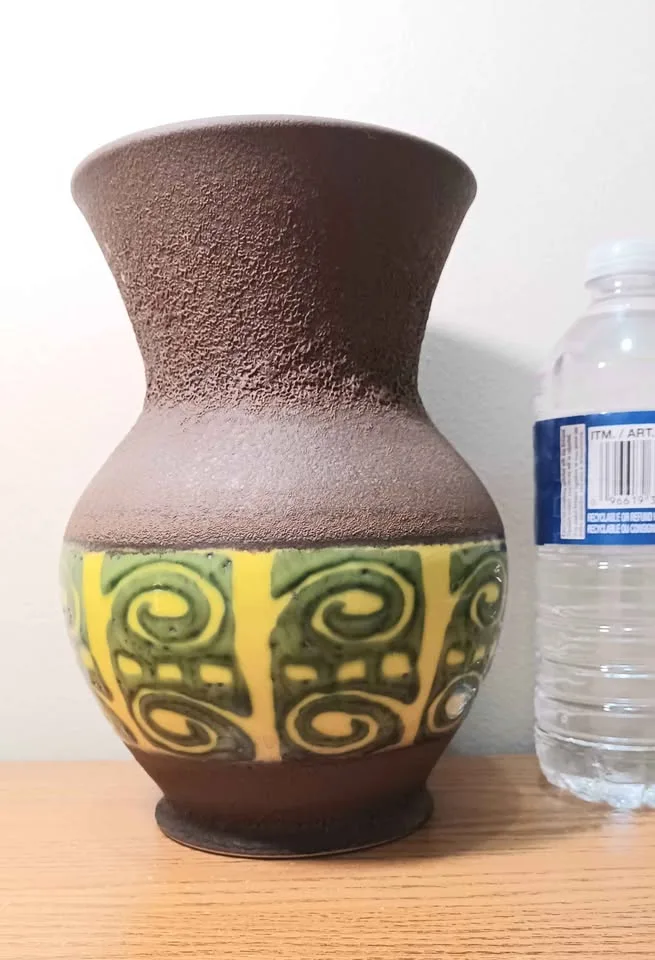 Vtg Mid Century Fat Lava West German Vase image indicator(5)