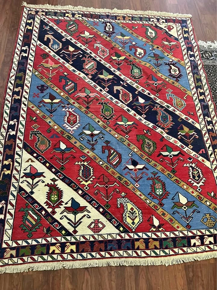 Handmade 100% Natural 5x8 ft Persian Area Rug