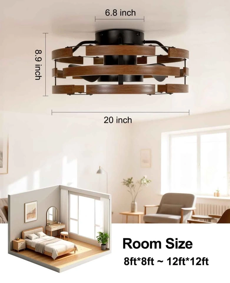 Modern Wood LED Ceiling Fan - photo 3