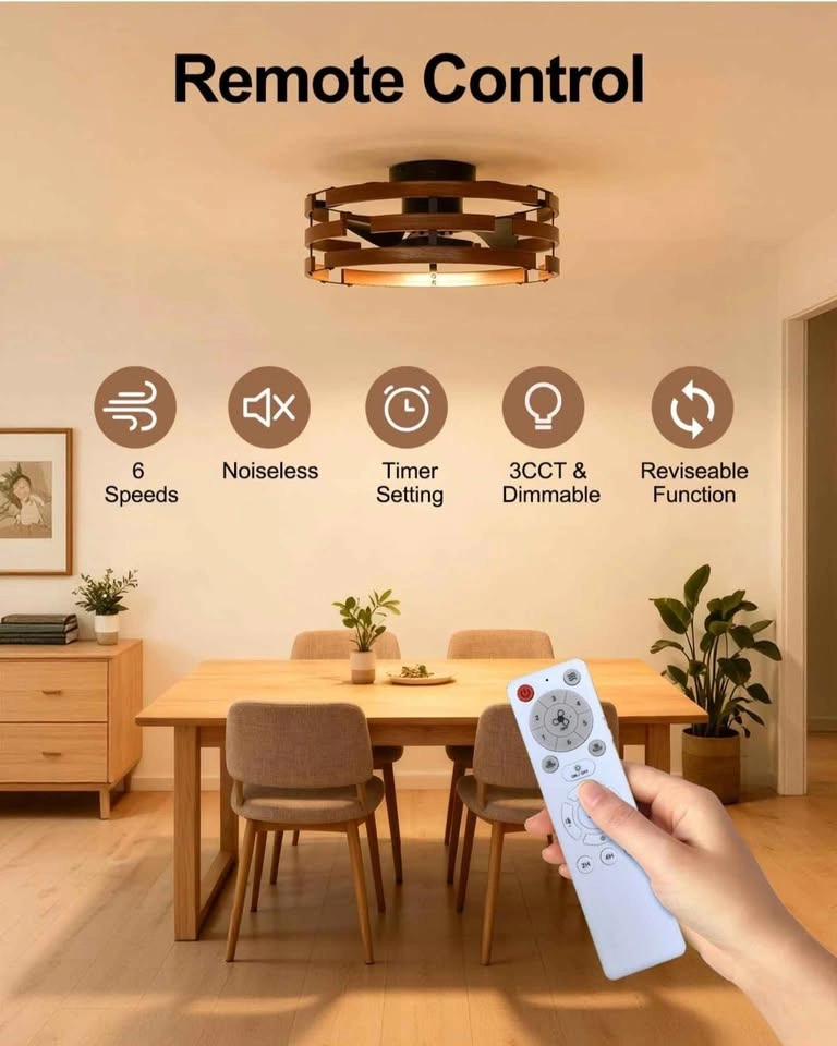 Modern Wood LED Ceiling Fan - photo 4
