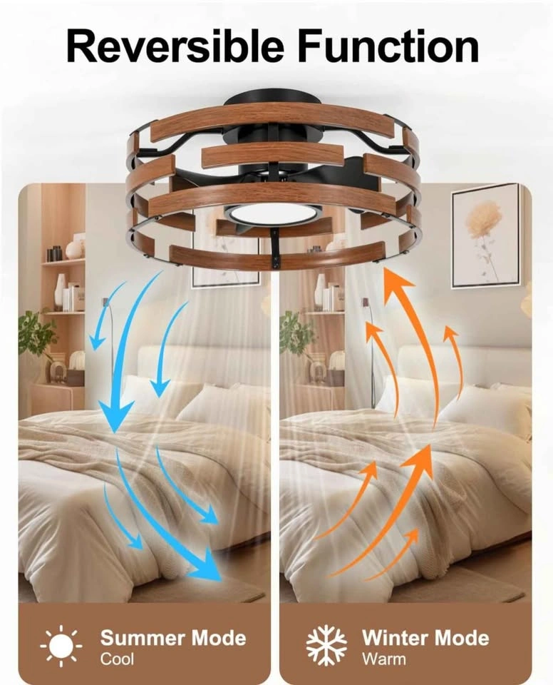 Modern Wood LED Ceiling Fan - photo 5