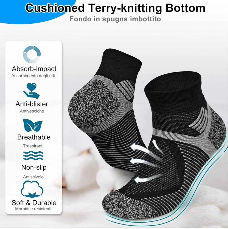 Heels & Toes Cushioned Socks (3 Pairs, Size 10-14) - photo 3