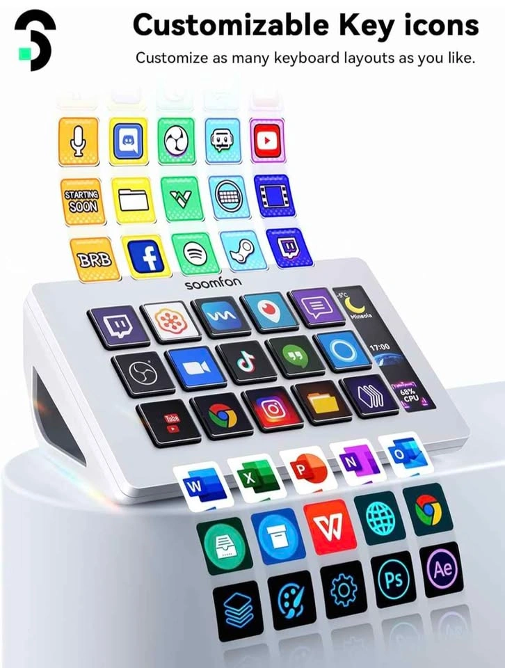 SOOMFON Stream Controller Stream Control Deck 15 Macro Keys - photo 2