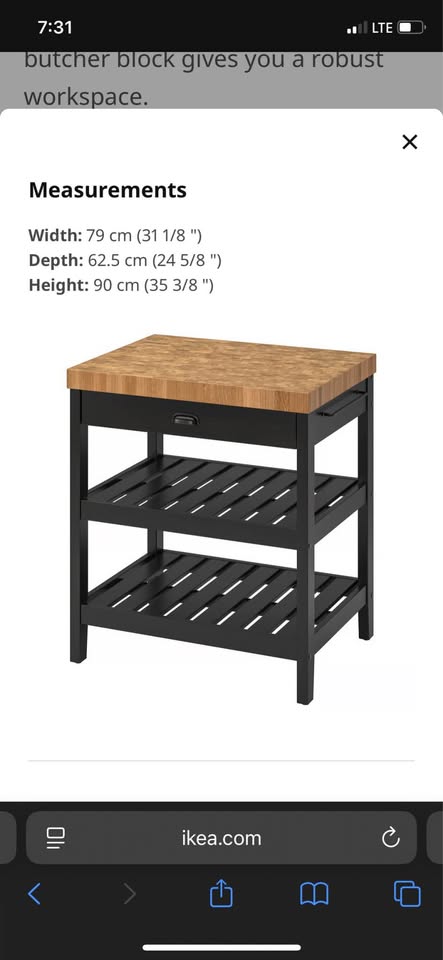 IKEA vadholma kitchen island - photo 5