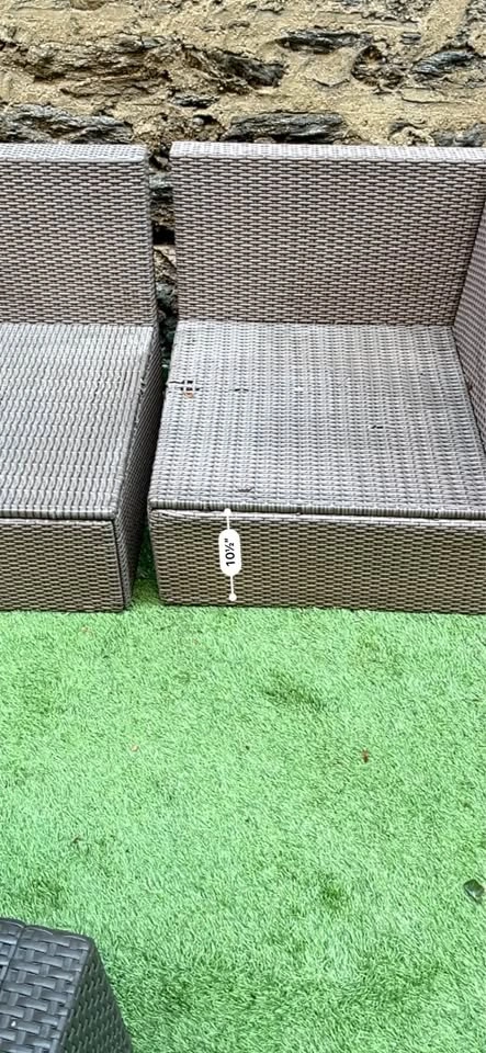 Brown Rattan Patio Chairs with Cushions - 2 Seater - photo 4
