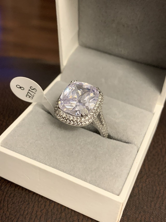 Sterling Silver Wedding/Engagement Ring