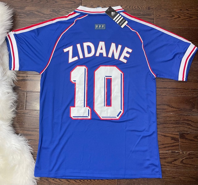 France retro ZIDANE World Cup 98 Soccer Home Jersey - photo 2