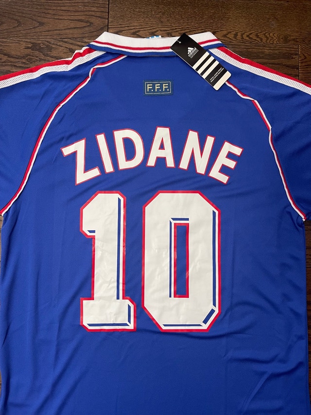 France retro ZIDANE World Cup 98 Soccer Home Jersey - photo 3