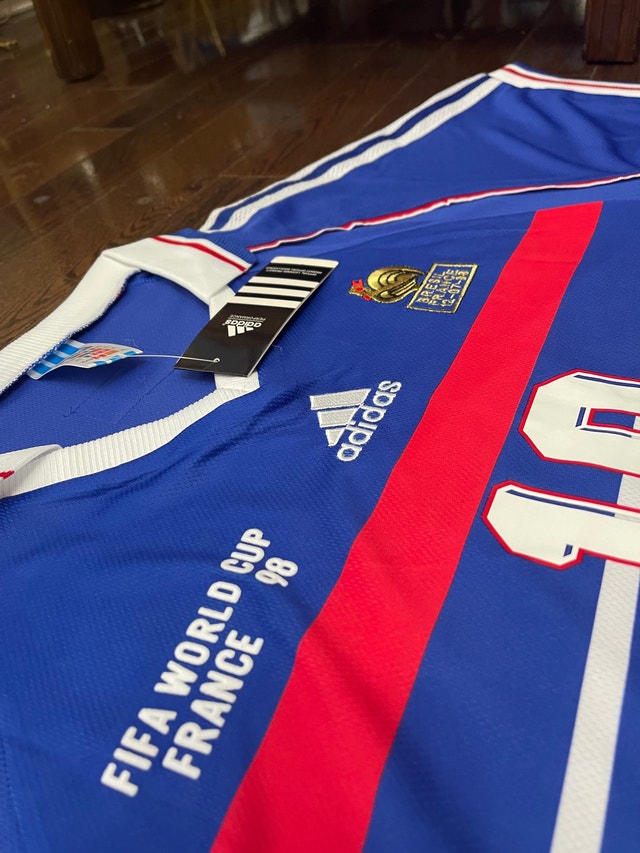 France retro ZIDANE World Cup 98 Soccer Home Jersey - photo 5