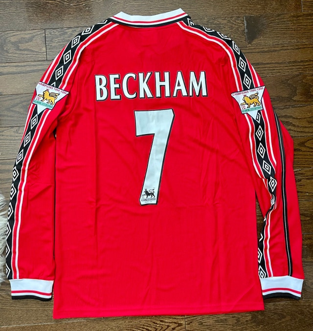 Manchester United Beckham Retro 1998/00 Soccer Jersey - photo 2