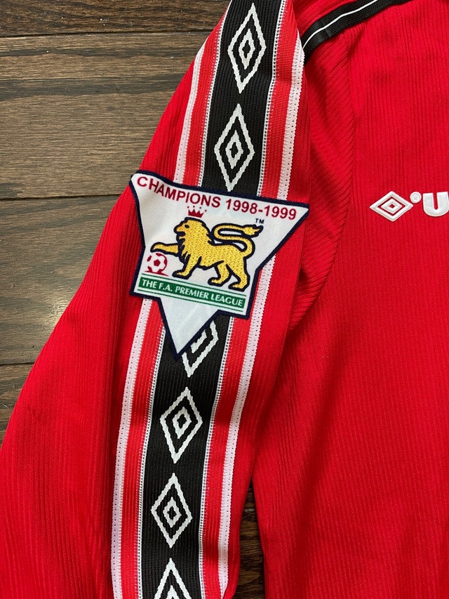 Manchester United Beckham Retro 1998/00 Soccer Jersey - photo 3