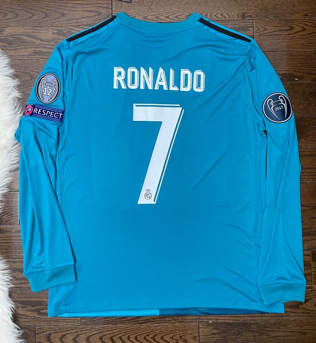 Real Madrid Ronaldo 2017/18 Soccer Away Jersey - Long Sleeves - photo 2