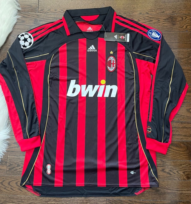 AC Milan 2007 Retro MALDINI Soccer Jersey - Champions League Fin