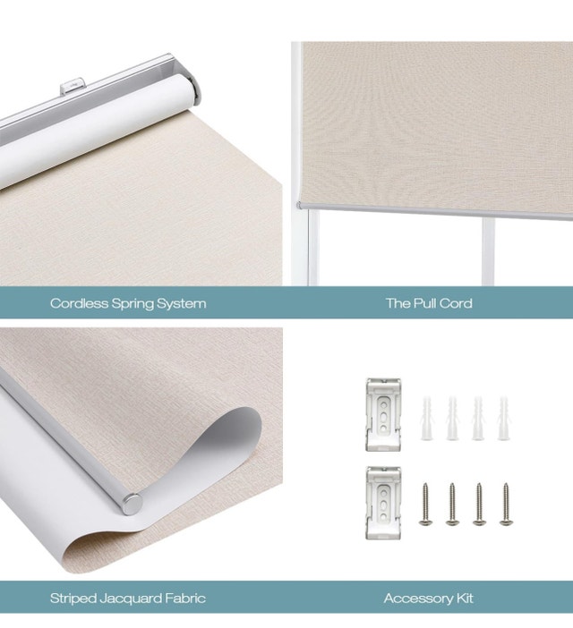 Blackout Roller Shade Blinds 27” W 72” H - photo 5