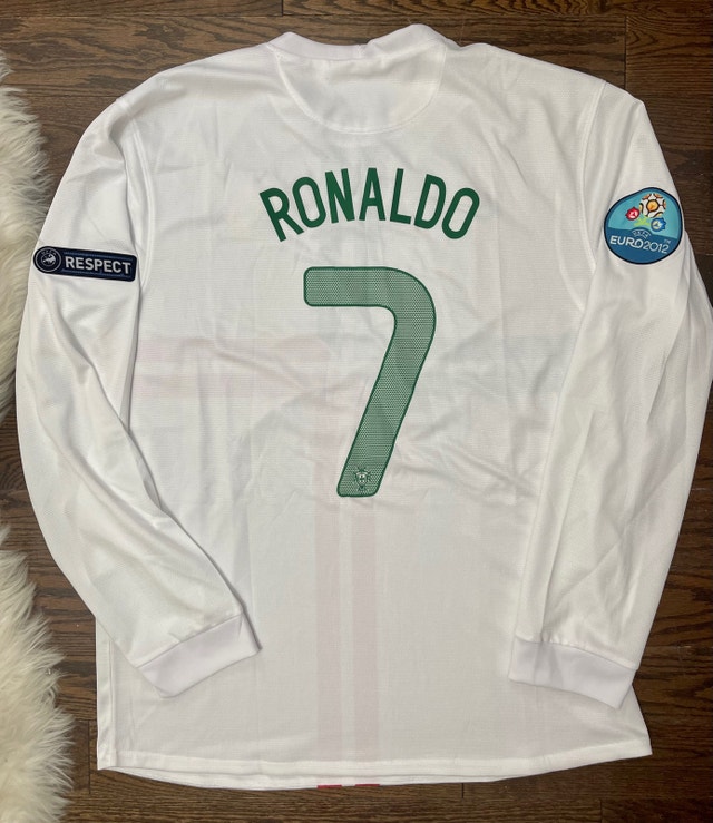 Portugal Retro Ronaldo 2012 Euro Cup Soccer Jersey Away - photo 2