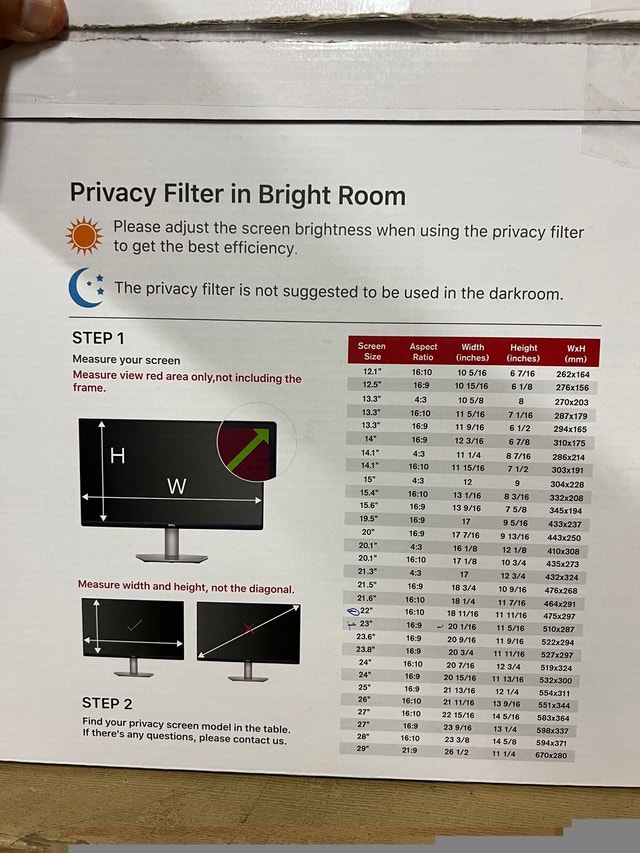 2 Pack Computer Privacy Screen Filter 22 Inches - photo 4