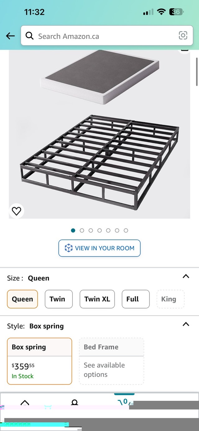 Queen Size Box Spring with Cover Heavy Duty Metal - photo 3