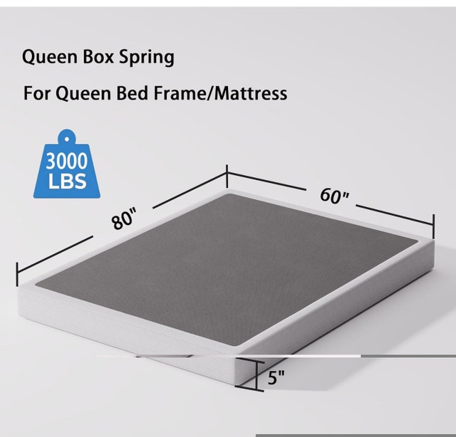 Queen Size Box Spring with Cover Heavy Duty Metal - photo 5