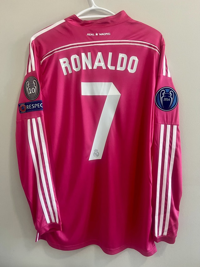 Real Madrid Retro Ronaldo 2014/15 Soccer Away Jersey - photo 2