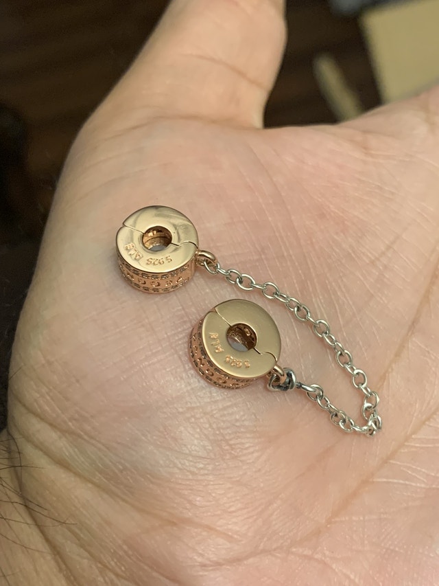 PAN Rose Gold Plated Safety Chain for Snake Chain Bracelet - photo 3