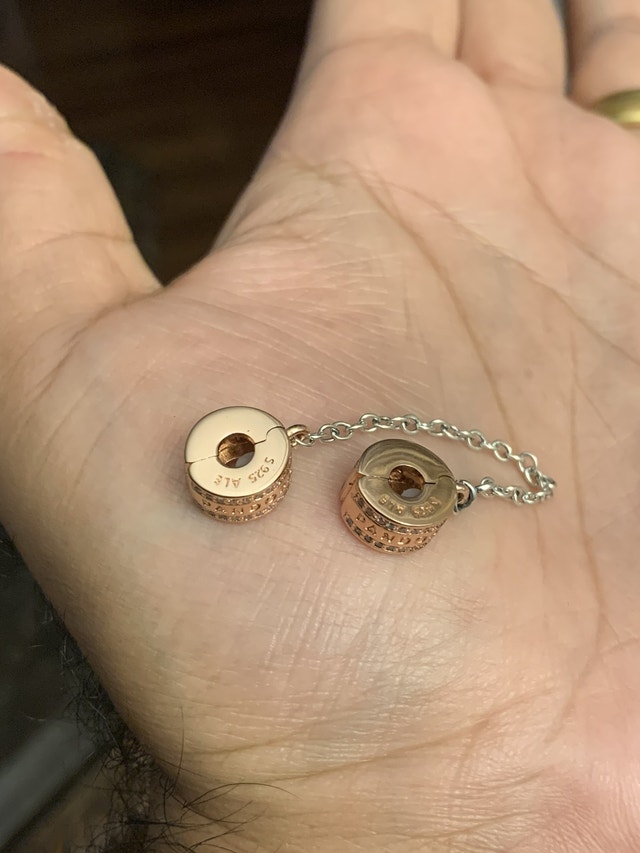 PAN Rose Gold Plated Safety Chain for Snake Chain Bracelet - photo 4