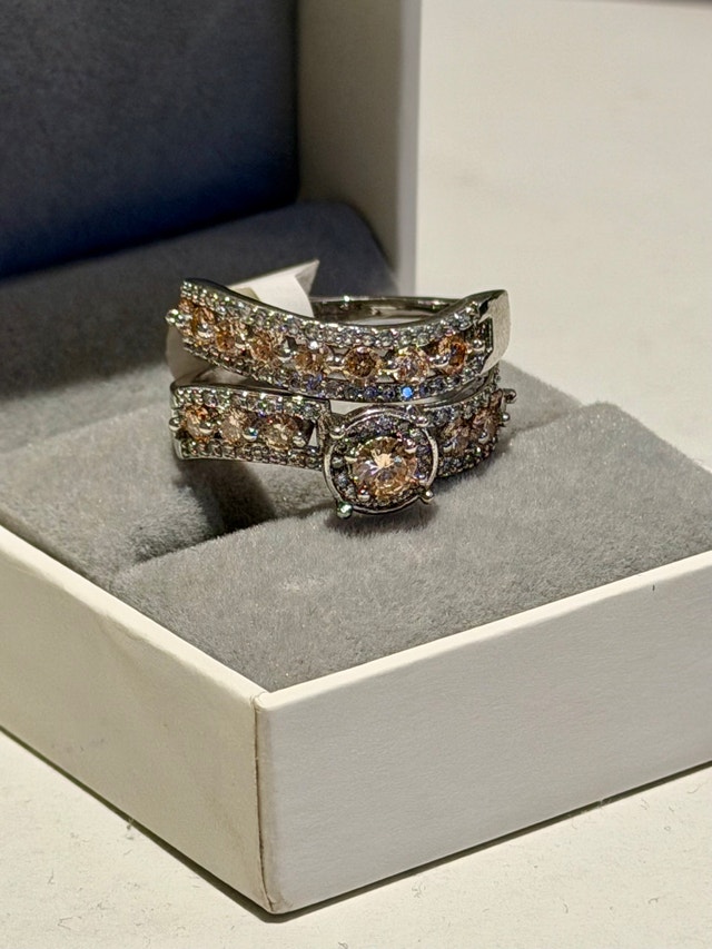 Sterling Silver Ring with Band Cubic Zirconia - photo 4