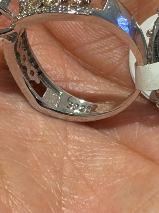 Sterling Silver Ring with Band Cubic Zirconia - photo 5