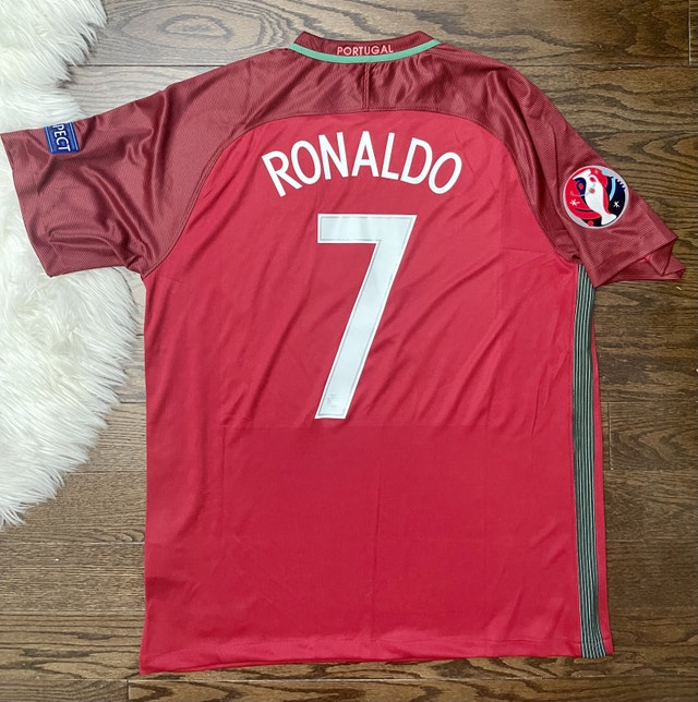 Portugal 2016 Euro Ronaldo final Soccer Jersey - photo 2
