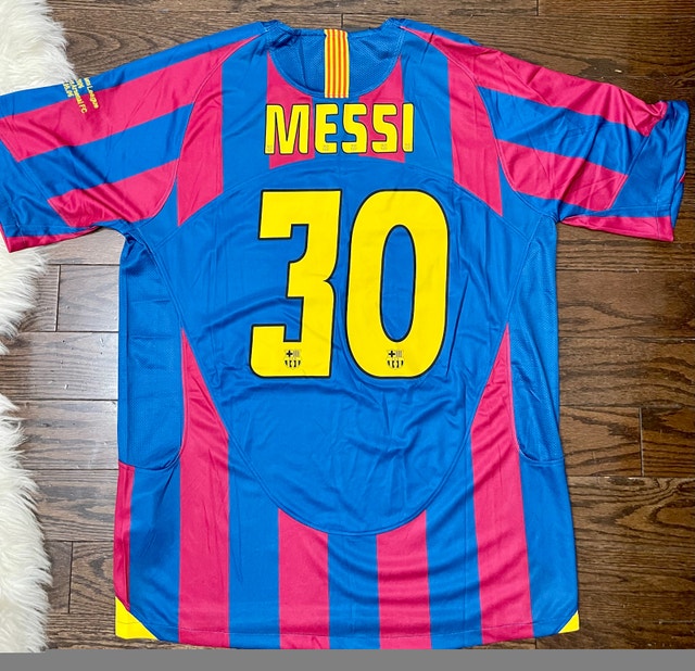 Barcelona Messi # 30 UCL Final Retro Jersey Home 2005/06 - photo 2