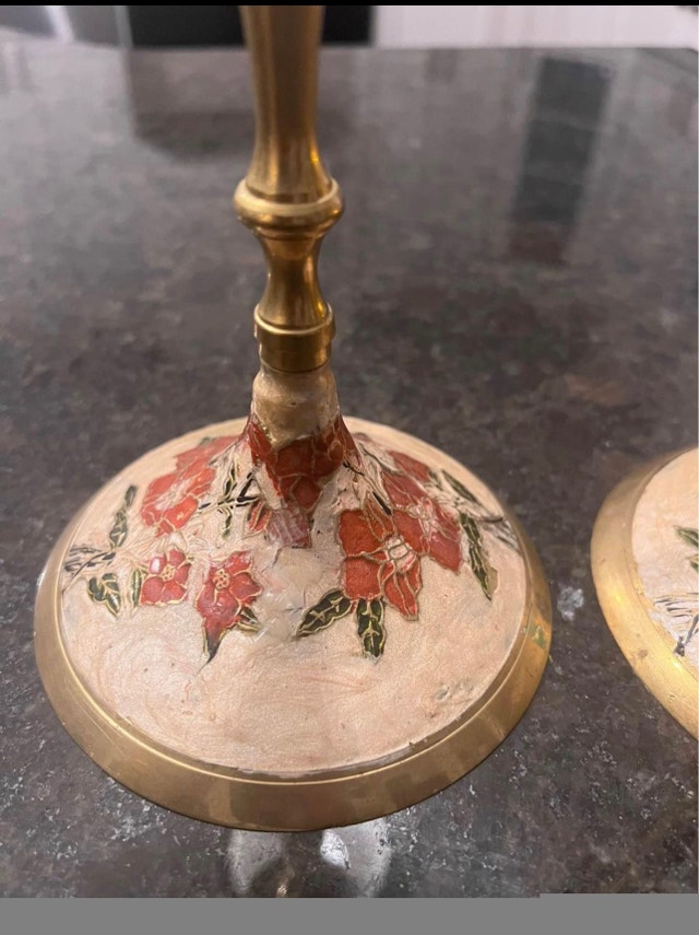 Brass Candle Holders and Vase - Made in India - photo 2