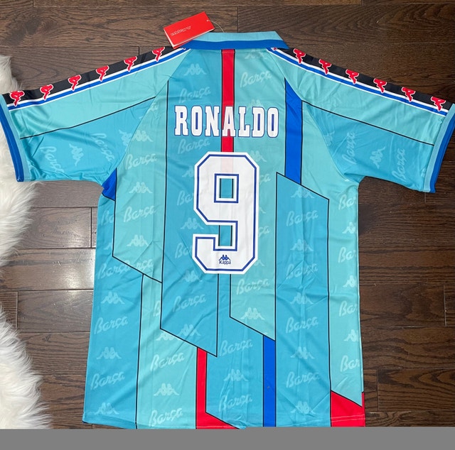 Barcelona Retro Ronaldo 1996-97 Soccer Away Jersey - photo 2