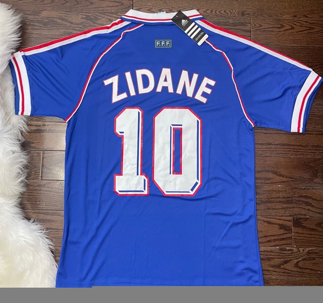 France Zidane 98 World Cup Retro Soccer Jersey - photo 2