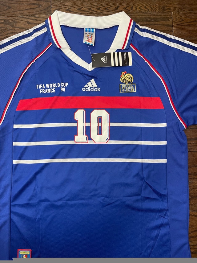 France Zidane 98 World Cup Retro Soccer Jersey - photo 3