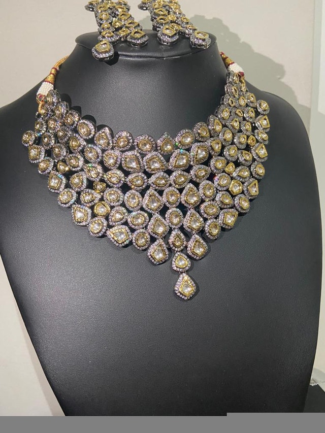 Indian Kundan & Semi-Precious Stone Set - photo 3