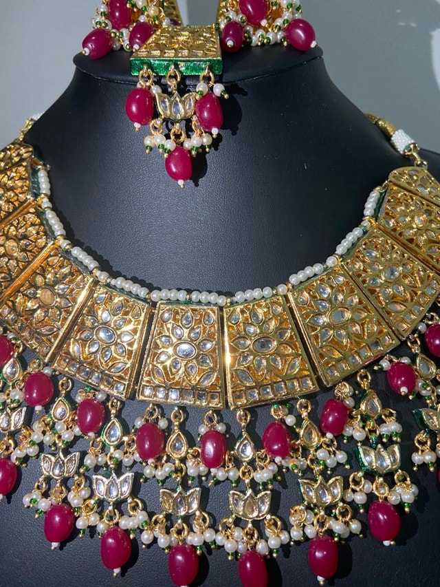 Bridal Kundan Indian Jewellery Set - High Quality