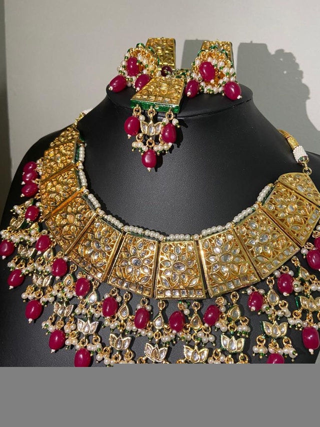 Bridal Kundan Indian Jewellery Set - High Quality - photo 4