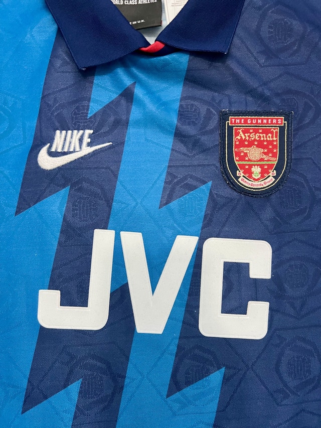 Arsenal Retro 1995 Bergkamp Soccer Away Jersey - photo 3