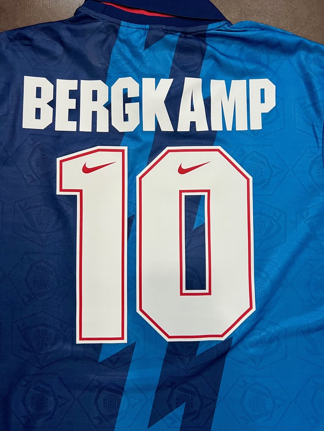 Arsenal Retro 1995 Bergkamp Soccer Away Jersey - photo 4
