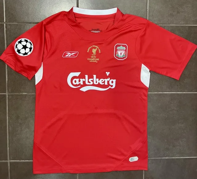 Liverpool Retro 2005 Gerrard Soccer Home Jersey