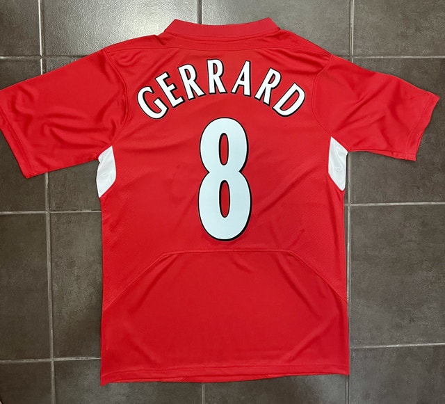Liverpool Retro 2005 Gerrard Soccer Home Jersey - photo 2