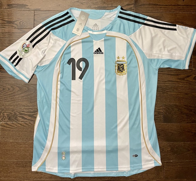 Argentina Messi 2006 Retro Soccer World Cup Jersey