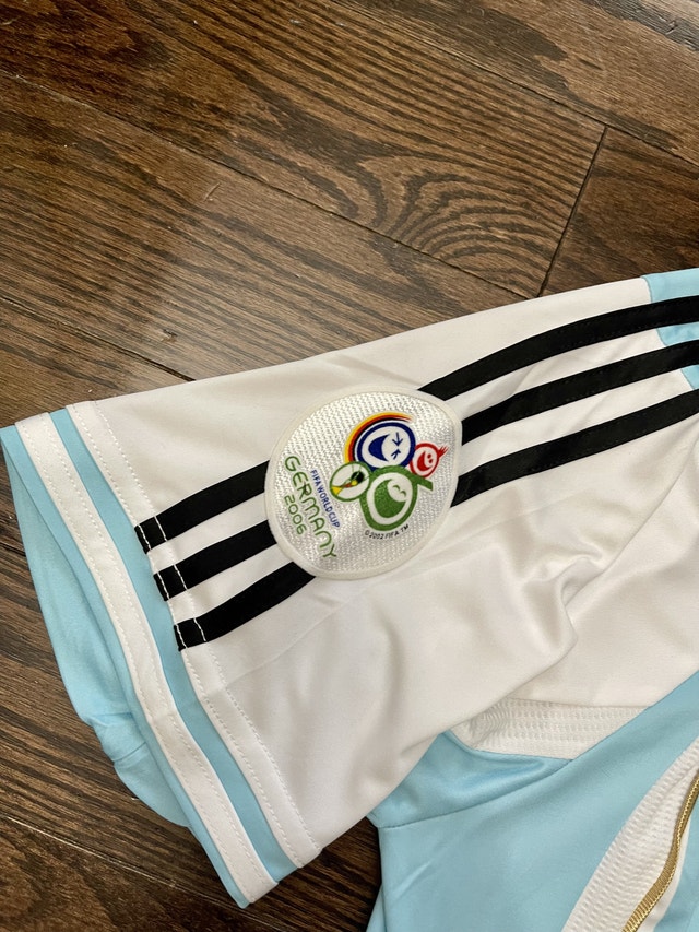 Argentina Messi 2006 Retro Soccer World Cup Jersey - photo 4
