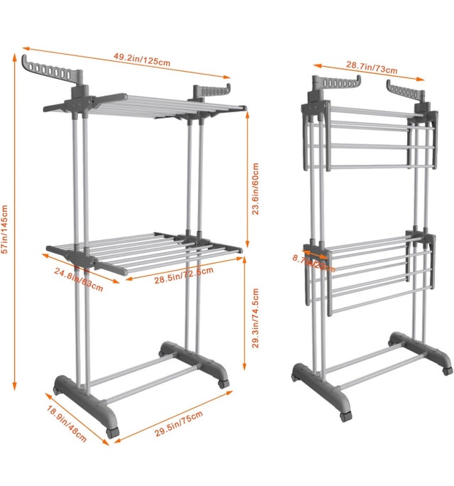 Clothing Drying Rack 3 Tiers - photo 2