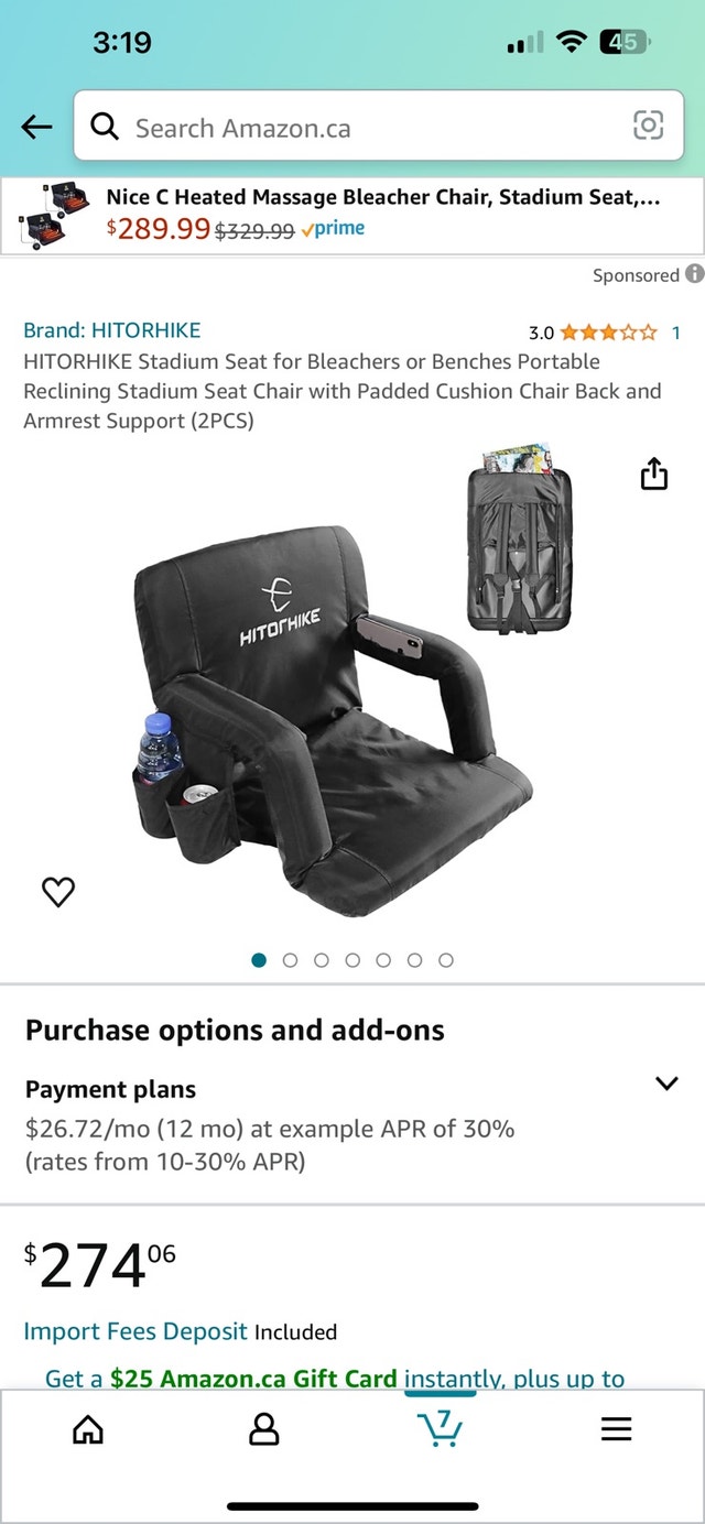 Stadium Seat for Benches Reclining Portable Foldable 2p - photo 4