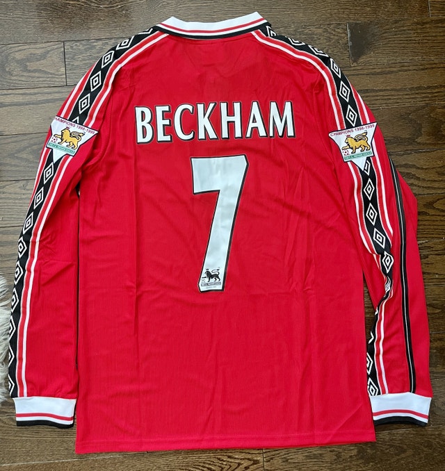 Manchester United Beckham Retro 1998/00 Soccer Jersey - photo 2